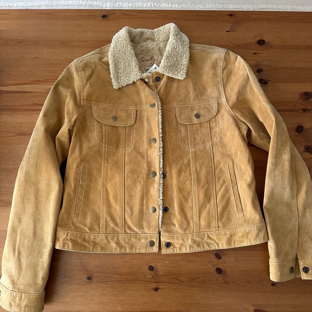 Scully Women's Suede Sherpa Leather Jacket - Size L 🐴